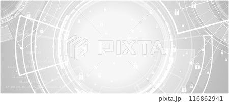 Cyber security and information or network protection. Future cyber technology web services for business and internet project. Vector art. 116862941