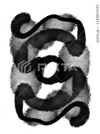Bold black minimalistic ink watercolour hand drawn illustration shapes abstract Bold black minimalistic ink watercolour hand drawn illustration shapes abstract 116863345