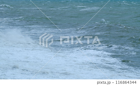 Powerful Sea Waves Are Crashing. Powerful Sea Tropical Hurricane. Static. Powerful Sea Waves Are Crashing. Powerful Sea Tropical Hurricane. Static. 116864344