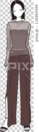 Simple illustration on the theme of summer 2024 fashion trends 116864499