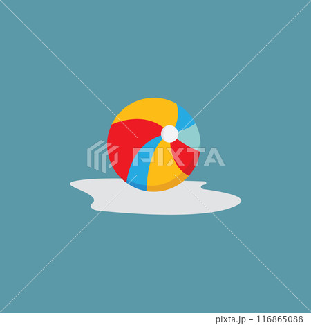 Rubber ball toy icon 116865088