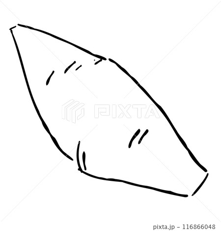秋を彩る、さつまいものおしゃれな手描きイラスト　線画のみ 116866048