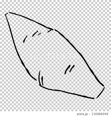 秋を彩る、さつまいものおしゃれな手描きイラスト　線画のみ 116866048