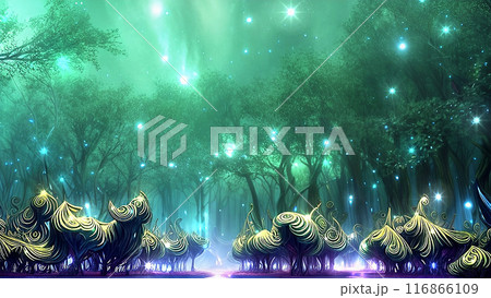 宇宙の風景　異世界の森 116866109