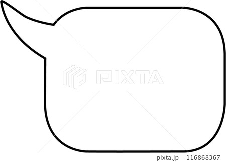 シンプルな手描き風左向き吹き出し 116868367