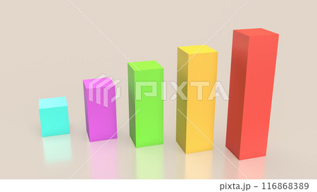 The  chart for Business concept 3d rendering. 116868389