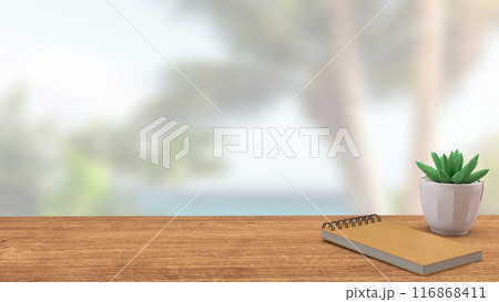 The small plant on wood table for Background concept 3d rendering. The small plant on wood table for Background concept 3d rendering. 116868411