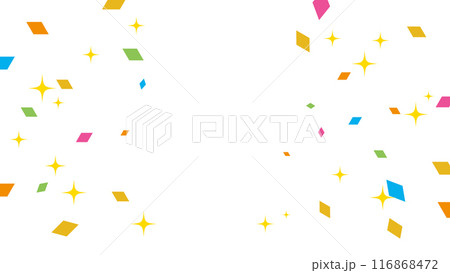 紙吹雪とキラキラの背景イラスト 紙吹雪とキラキラの背景イラスト 116868472