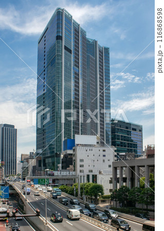 東京都渋谷区の大規模再開発施設、渋谷サクラステージと国道246号線 116868598