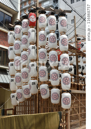 浄妙山　祇園祭　山鉾建て 116868757