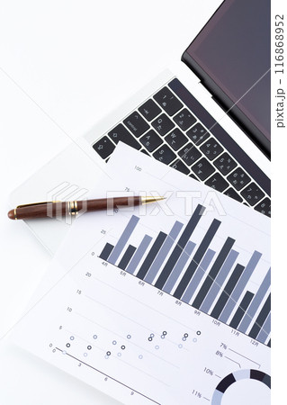 ビジネスグラフとパソコン ビジネスグラフとパソコン 116868952