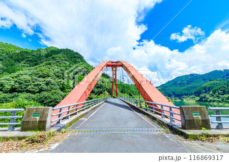 夏の日向神峡 蹴洞橋 福岡県八女市 夏の日向神峡 蹴洞橋 福岡県八女市 116869317