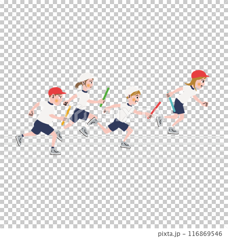 運動會_接力_小學生_2 運動會_接力_小學生_2 116869546