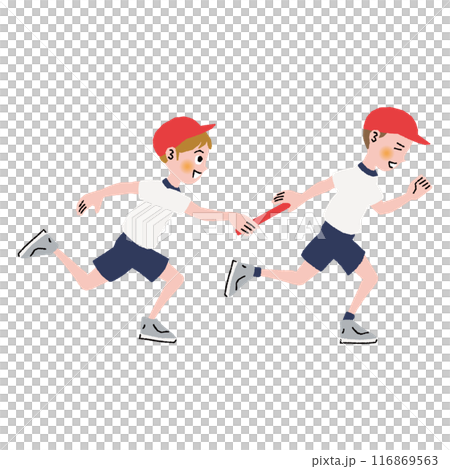 Sports day_relay_elementary school_baton 116869563