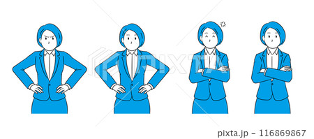 怒っているビジネスパーソン(女性)イラストの素材 怒っているビジネスパーソン(女性)イラストの素材 116869867
