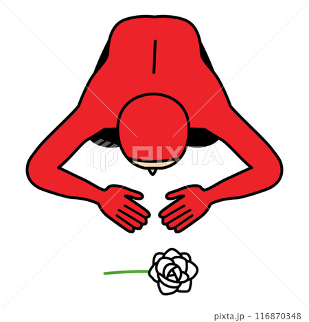 土下座する全身タイツの人 116870348