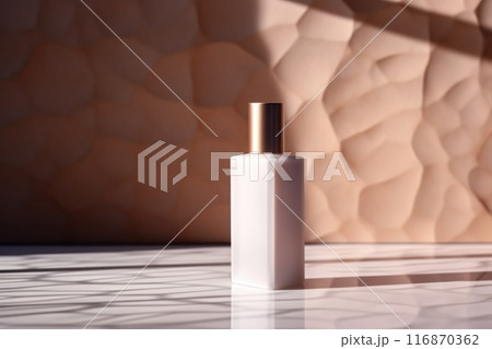Luxury Cosmetic Bottle with Artistic Shadows 116870362