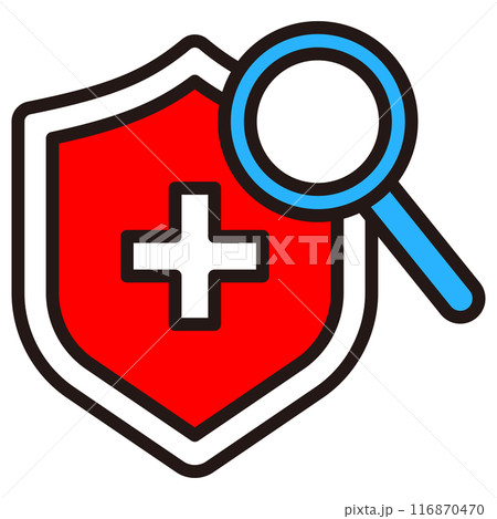 保険 保証の見直しのアイコンイラスト 保険 保証の見直しのアイコンイラスト 116870470