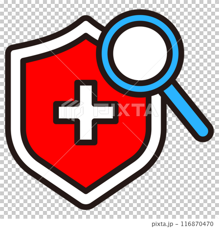 保険 保証の見直しのアイコンイラスト 保険 保証の見直しのアイコンイラスト 116870470