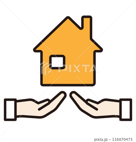 不動産 譲渡のアイコンイラスト 不動産 譲渡のアイコンイラスト 116870473