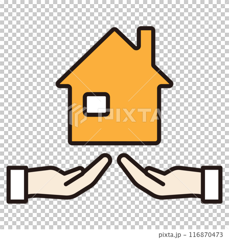 不動産 譲渡のアイコンイラスト 不動産 譲渡のアイコンイラスト 116870473