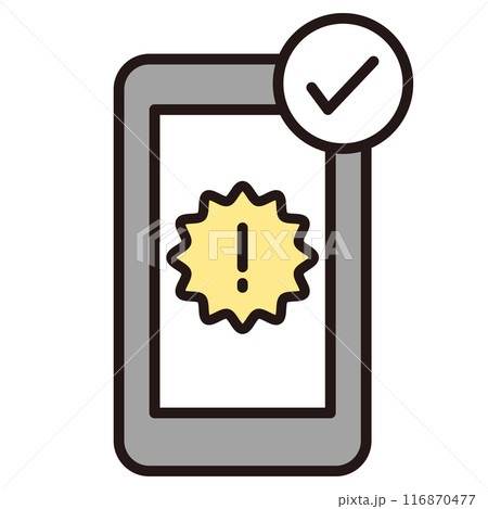 緊急連絡先　スマートフォンのアイコンイラスト 116870477