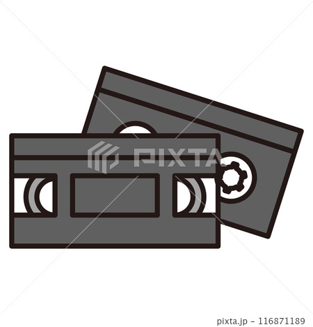 ビデオテープのアイコンイラスト 116871189