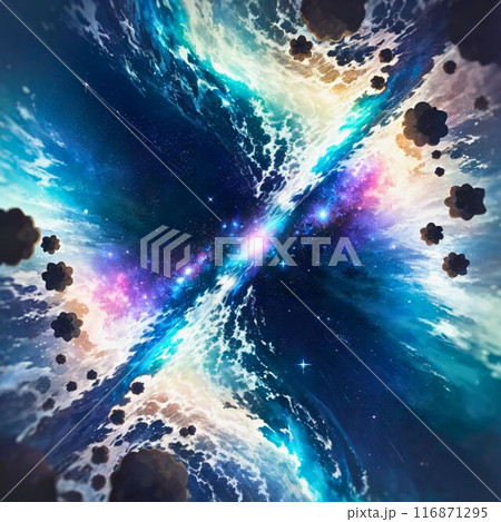 青く輝く宇宙 116871295