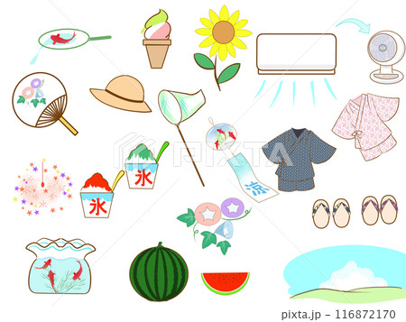 夏のイラスト 116872170