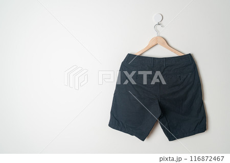 short pants hanging on wall 116872467