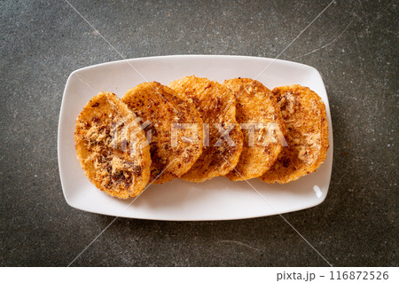 Dried shredded pork Rice cracker 116872526