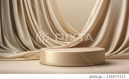 ディスプレイ　台座　布　コスメ　化粧品　ビューティー　高級　イメージ 116873131