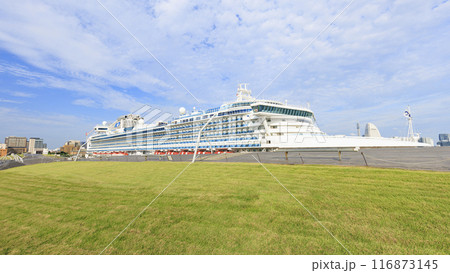 大さん橋に停泊するダイヤモンドプリンセス 116873145