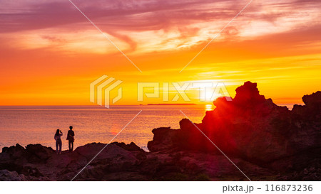 十六羅漢岩・夕景 116873236