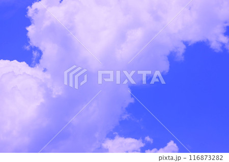 雲のある青空 (背景素材） 116873282