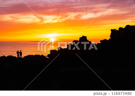 十六羅漢岩・夕景 116873480