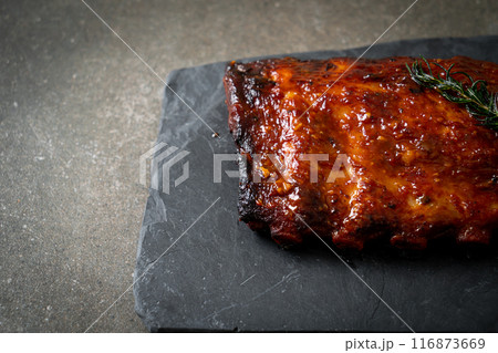 grilled and barbecue ribs pork grilled and barbecue ribs pork 116873669