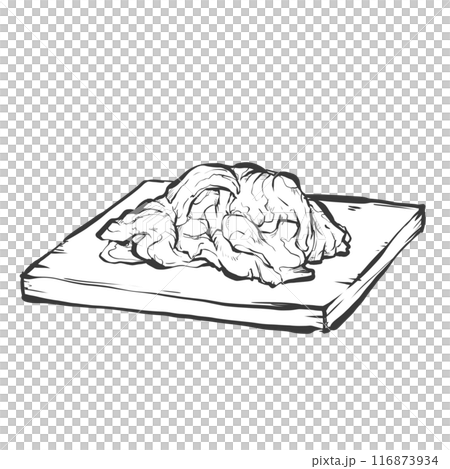 肉末手寫畫筆繪畫風格插畫 116873934
