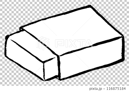 用畫筆觸摸的盒子中黃油的單色線條畫插圖 用畫筆觸摸的盒子中黃油的單色線條畫插圖 116875184