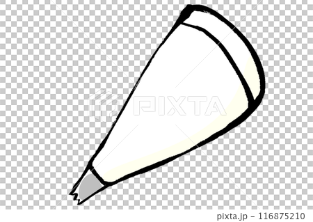 筆タッチの絞り袋のイラスト 116875210