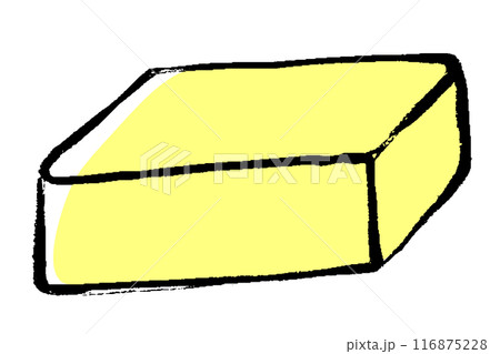 筆タッチのバターのイラスト 筆タッチのバターのイラスト 116875228