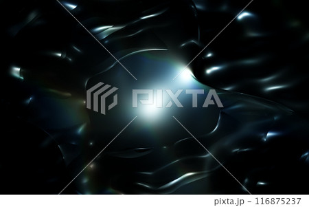 3d surface abstract background. rainbow colors, liquid glass wave texture, 3d illustration render 116875237