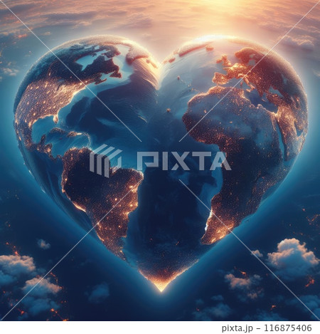 Love Earth theme (Earth day) with Generative AI. 116875406