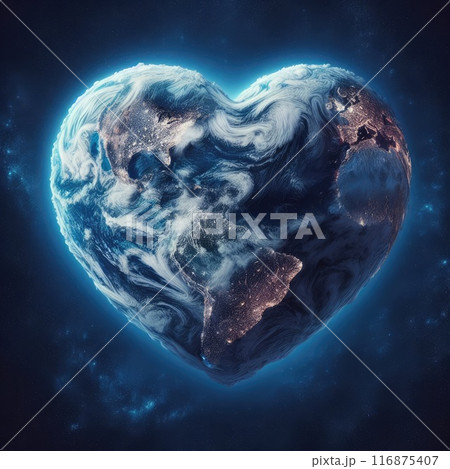 Love Earth theme (Earth day) with Generative AI. 116875407