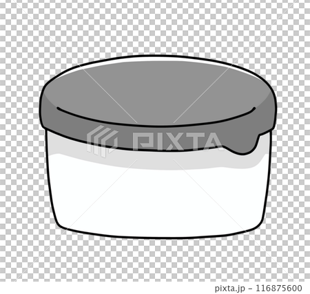 A simple round Tupperware with a solid color 116875600
