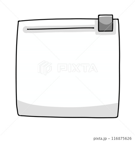 ゆるめシンプルなスライドタイプのジッパーバッグ　ベタ塗り 116875626