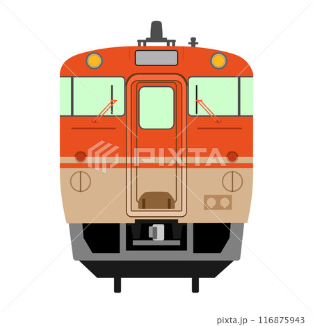 キハ40 姫新線色の正面イラスト 116875943