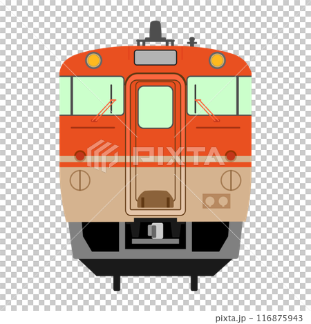 キハ40 姫新線色の正面イラスト 116875943