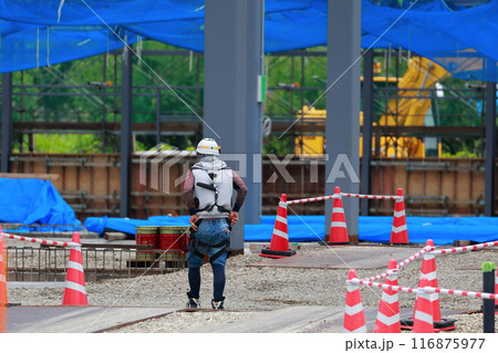 工事現場で働く人 工事現場で働く人 116875977