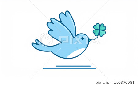 青い鳥と四つ葉のクローバー 116876081